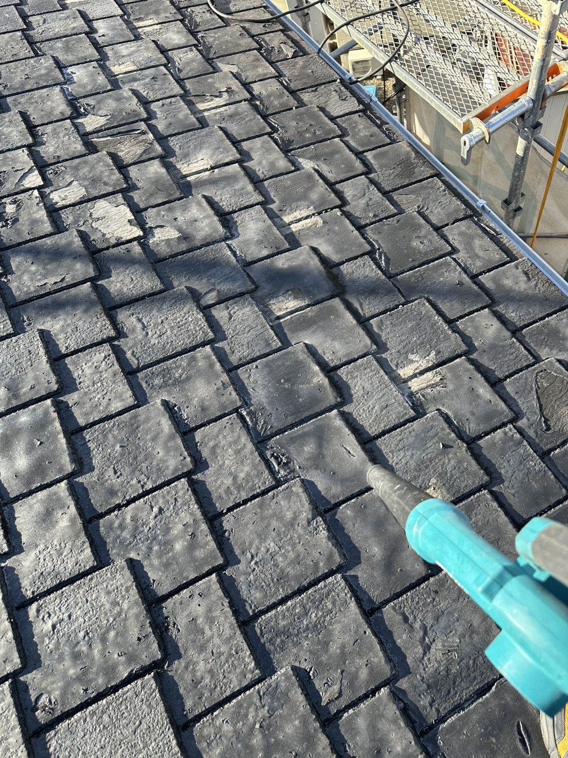 甲府市　施工事例　カバー工事　清掃