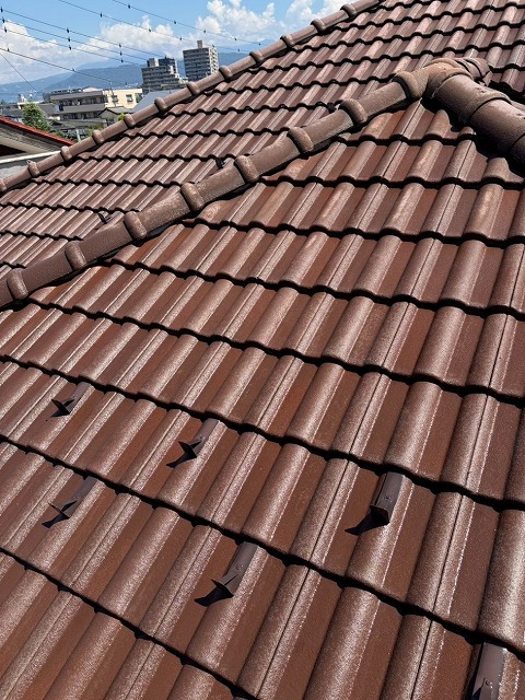 甲府市　屋根　高圧洗浄