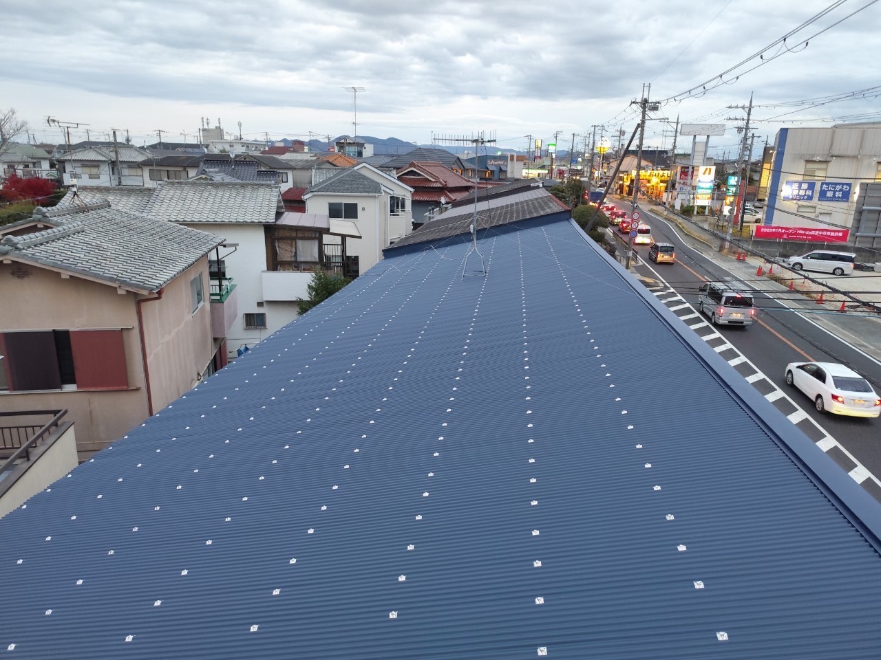 宝塚市で鉄板小波を使用したカバー工法を行った後の様子