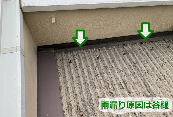 西宮市での戸建て雨漏り原因は谷樋