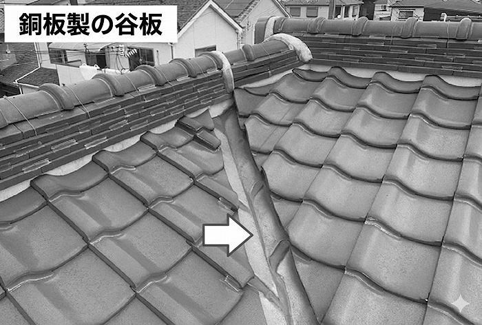 谷板の様子