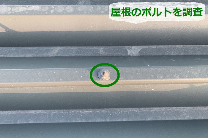 専門業者による戸建ての雨漏り無料診断で屋根のボルトをチェック