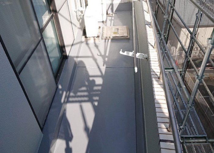 猪名川町 マンションバルコニー防水工事完了