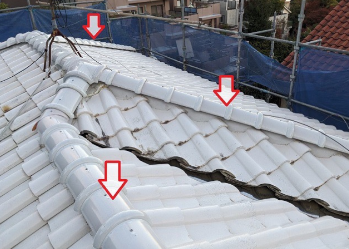 猪名川町 地震対策にお勧めな棟瓦取り直しを行った後の瓦屋根