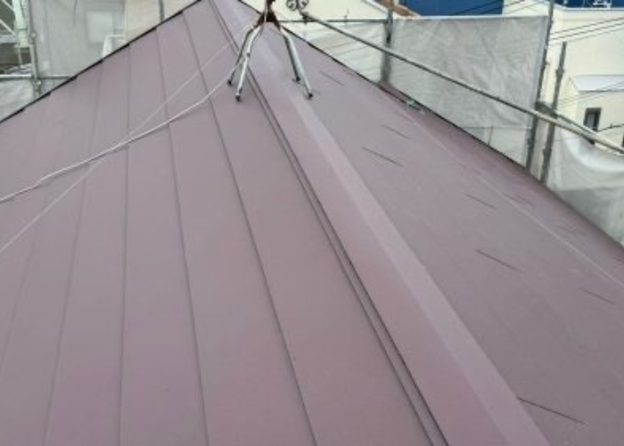 加東市　カバー工法した屋根の様子