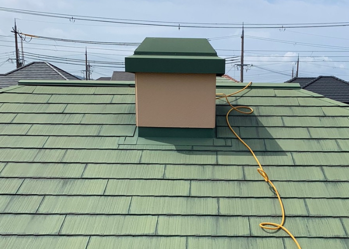 三木市　カラーベスト屋根カバー工法前の様子