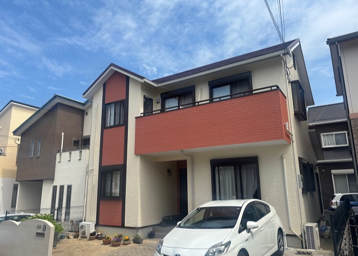 宝塚市　日本ペイントのラジカル制御を用いて外壁塗り替えを行った後の様子