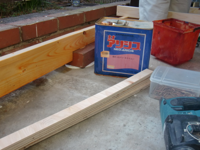 岸和田市土生町の基礎のブロック設置