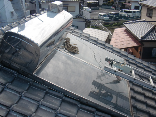 岸和田市土生町のソーラーシステム撤去