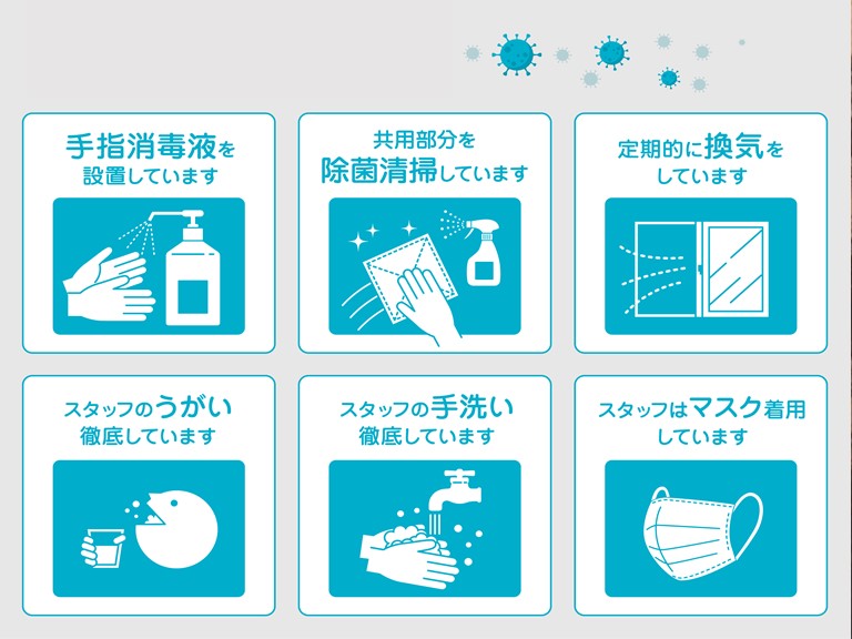 街の屋根やさん岸和田店のコロナ対策