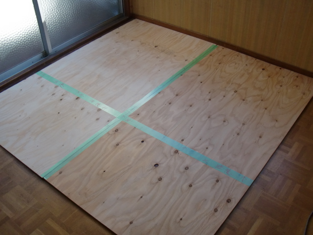 岸和田市小松里町の開口部養生