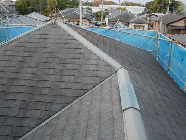 岸和田市尾生町の屋根高圧洗浄完了