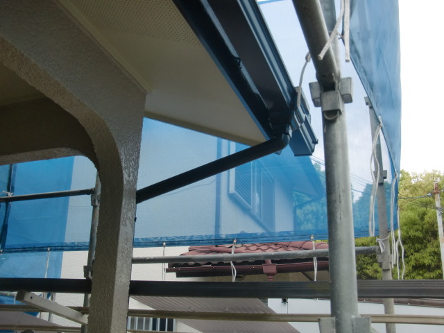 岸和田市天神山町の雨樋交換完了