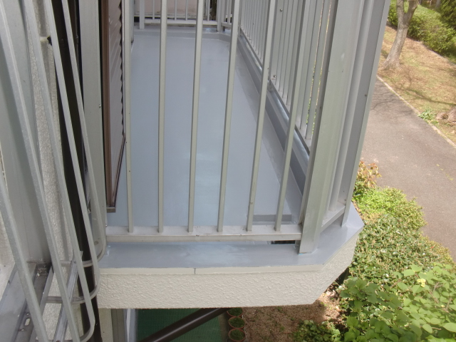 岸和田市天神山町のベランダ防水完了