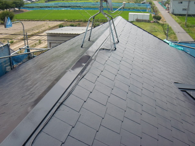 岸和田市八田町で屋根の塗装後