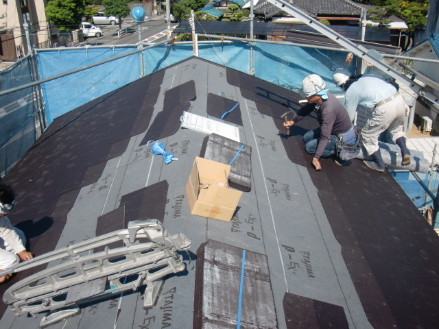 泉北郡忠岡町スレート瓦葺き