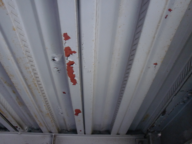 岸和田市春木の鉄部の錆や塗膜の剥がれ