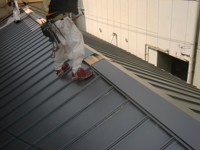 泉北郡忠岡町の棟板金取付