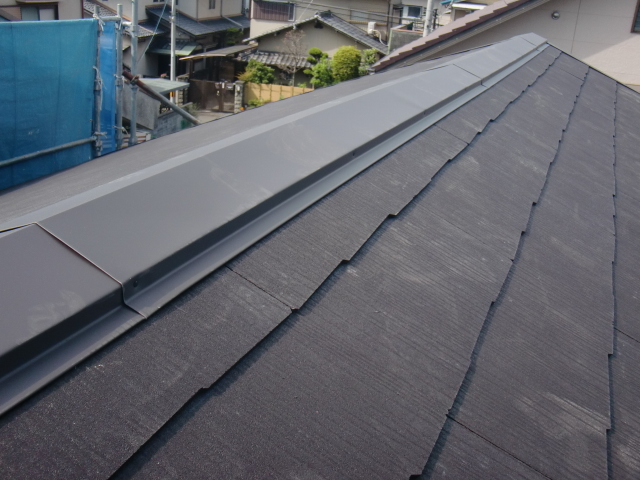 岸和田市吉井町の棟板金設置