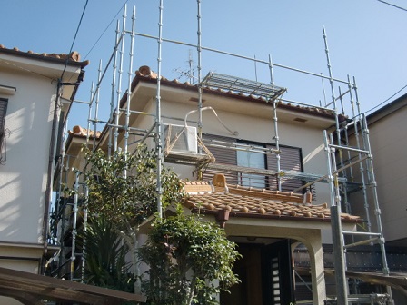 岸和田市土生町で洋瓦の屋根葺き替え工事