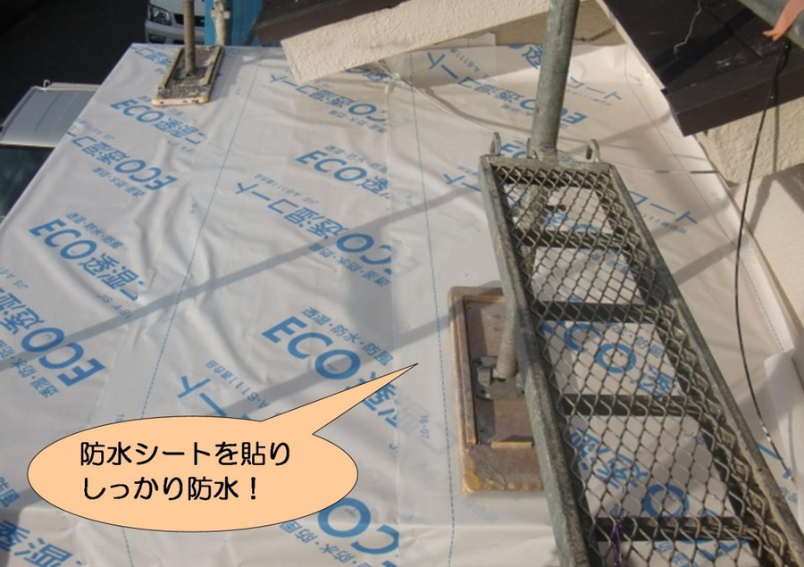 泉北郡忠岡町で玄関庇を防水