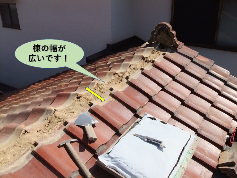 岸和田市の棟の幅が広いです