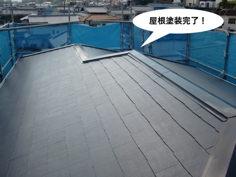 岸和田市の屋根塗装完了