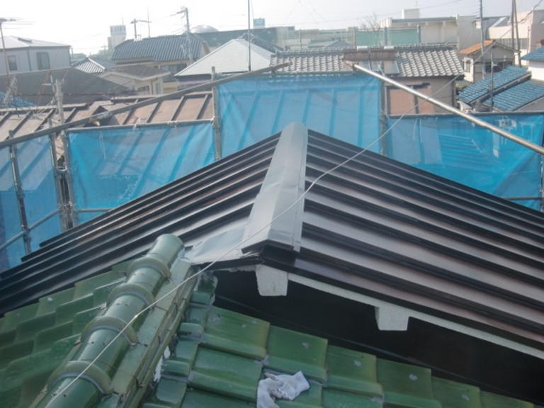 泉佐野市の屋根塗装完了