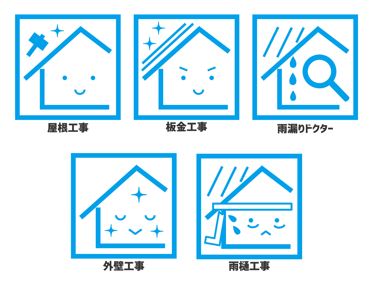 街の屋根やさん岸和田店の工事について