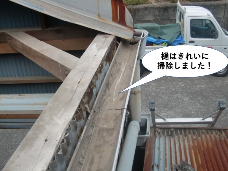 泉佐野市の雨樋は掃除しました