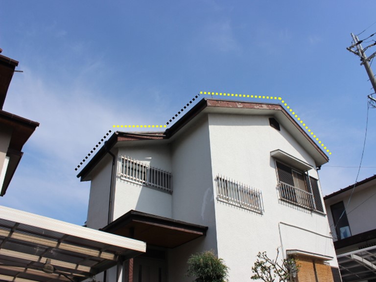 岸和田市摩湯町の破風板と鼻隠し