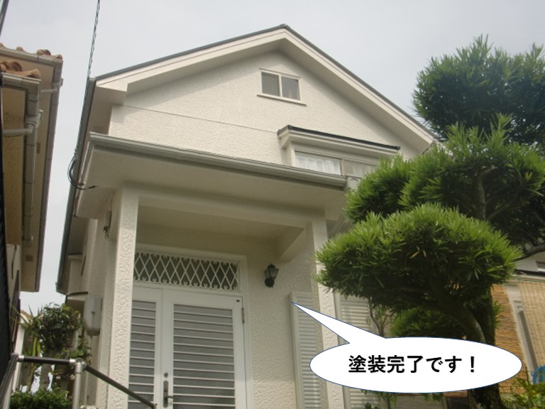 熊取町の塗装完了