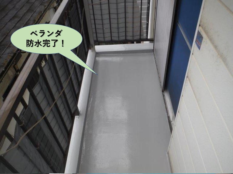 泉大津市のベランダ防水完了
