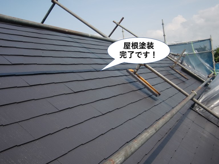 和泉市の屋根塗装完了です