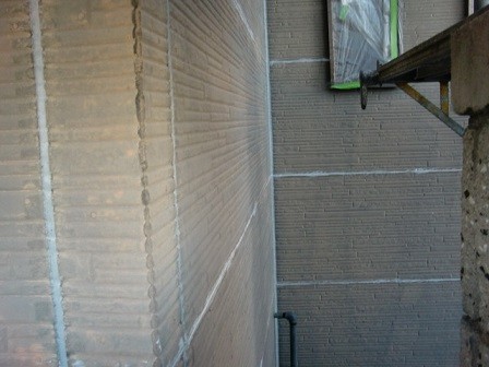 岸和田市真上町の屋根塗装と外壁防水もした外壁塗装