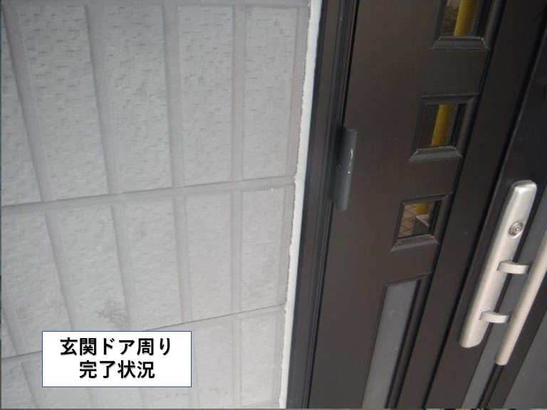 泉大津市の玄関ドア周り完了