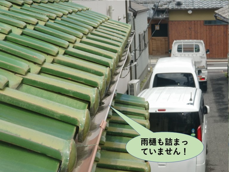 岸和田市の雨樋は詰まっていません