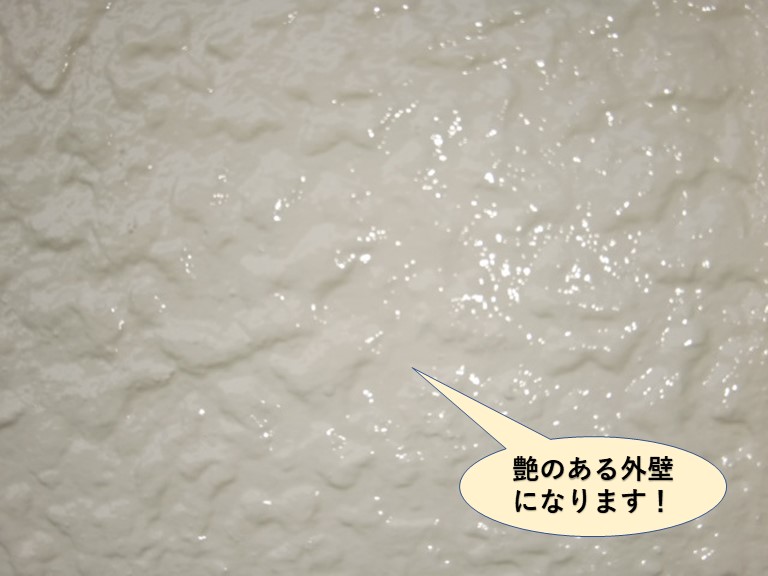 岸和田市の外壁塗装・艶のある外壁になります！