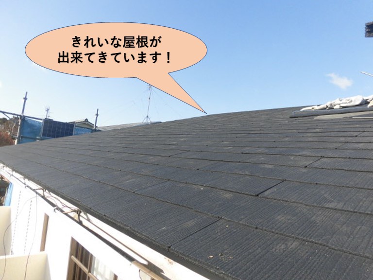 岸和田市の屋根葺き替え途中経過