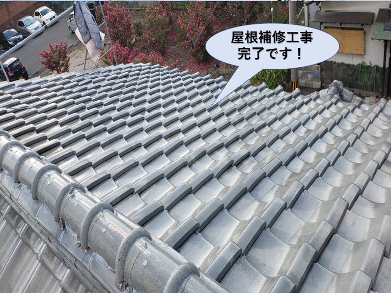 忠岡町の屋根補修工事完了です