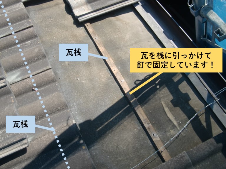 和泉市の屋根の瓦