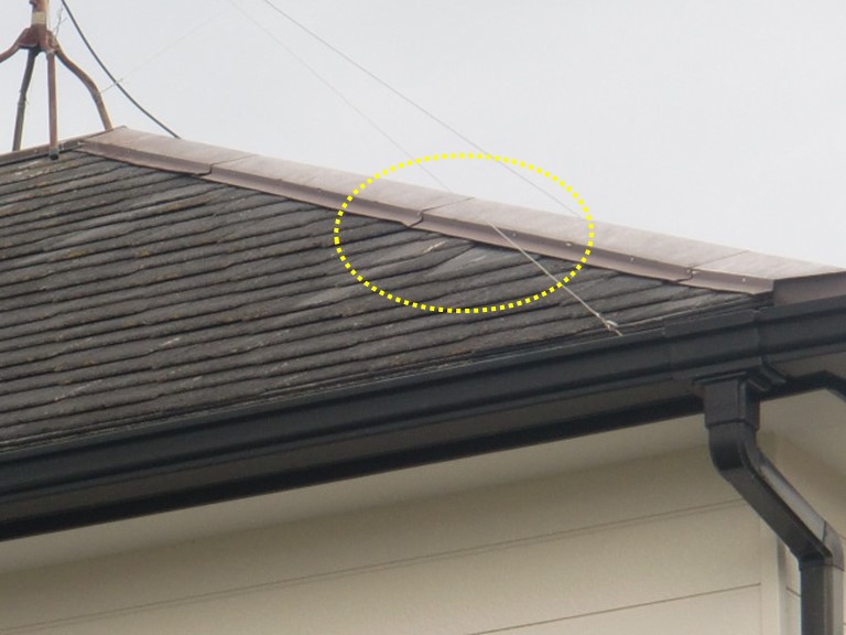 忠岡町の降り棟の被害