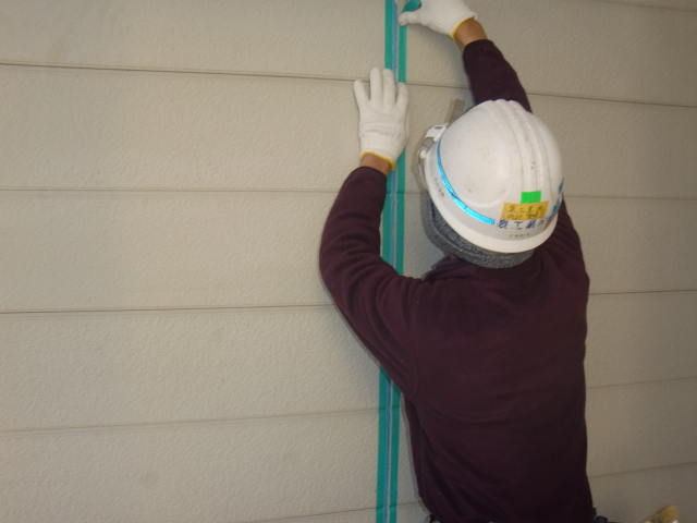 岸和田市下松町のマスキングテープ養生