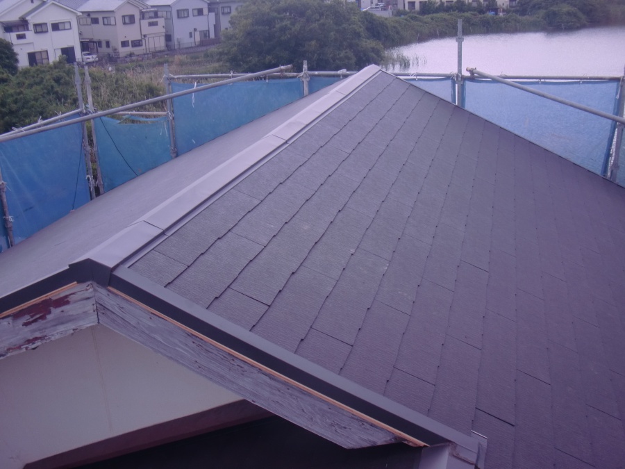 岸和田市土生町のきれいになった大屋根