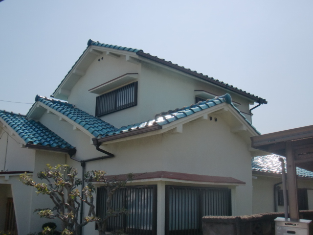 泉南市岡田の屋根葺き替え工事着工