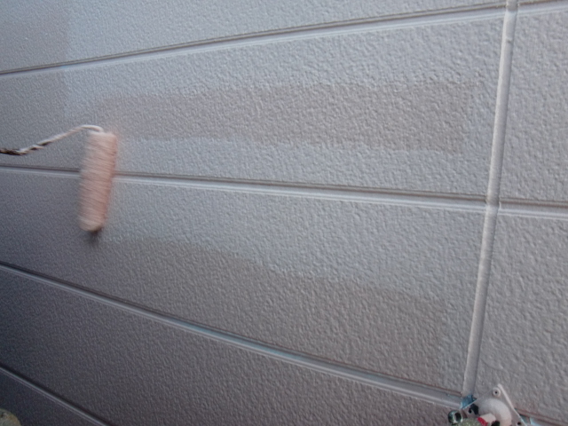 岸和田市下松町の外壁上塗り