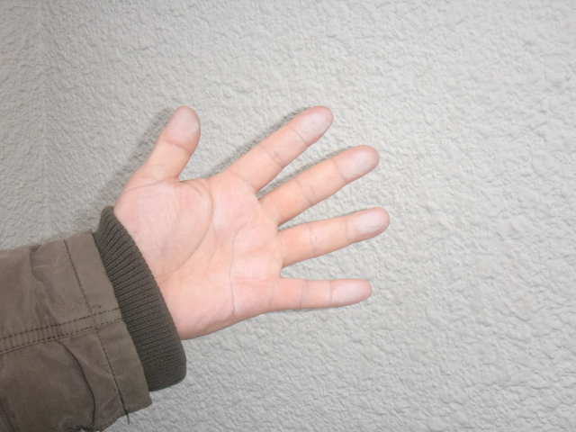 岸和田市天神山町の外壁チョーキング確認