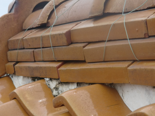 岸和田市流木町の棟瓦現況