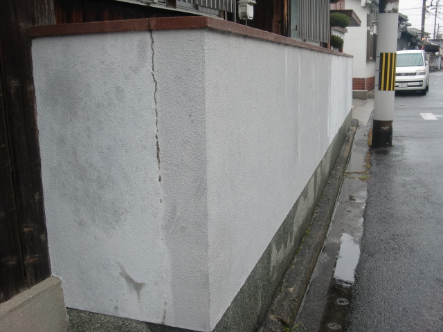 泉北郡忠岡町の塀の現況