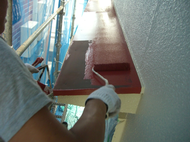 泉北郡忠岡町の外壁塗装の付帯部塗装/庇錆止め